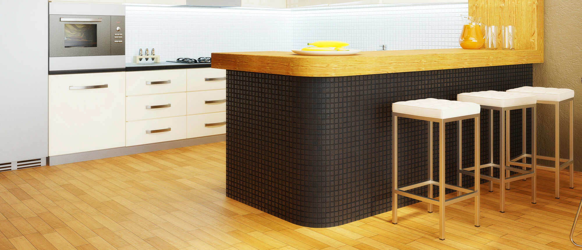 Helles Parkett für den Küchenboden