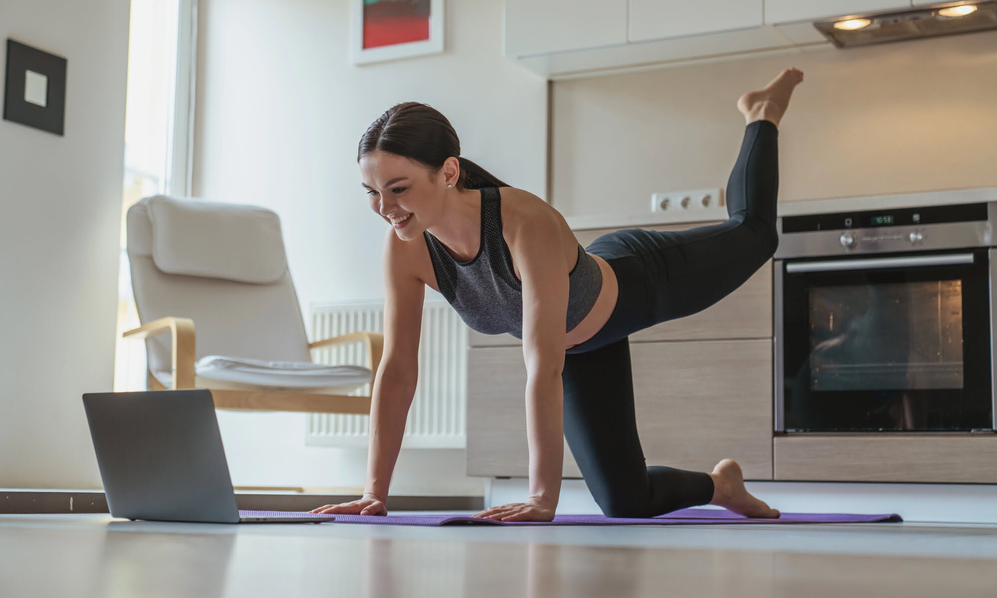 Homegym in der offenen Kühe